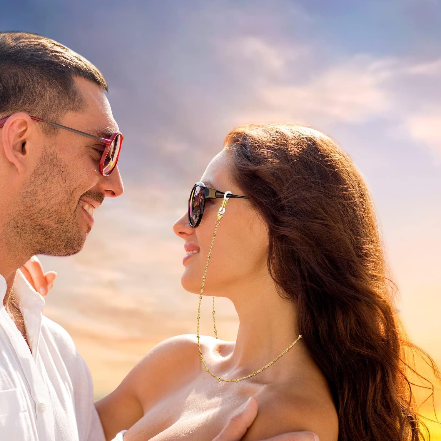 Cadena para Gafas TONY & SANDY Dorada 73.66 cm Multifuncional