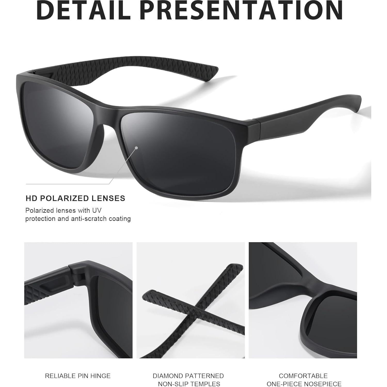 Gafas de sol polarizadas Reglaaly UV para hombres y mujeres