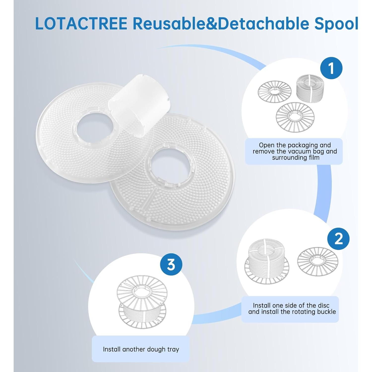 Filamento 3D PLA-F Lotactree 1.75mm 1KG Negro Alta Resistencia