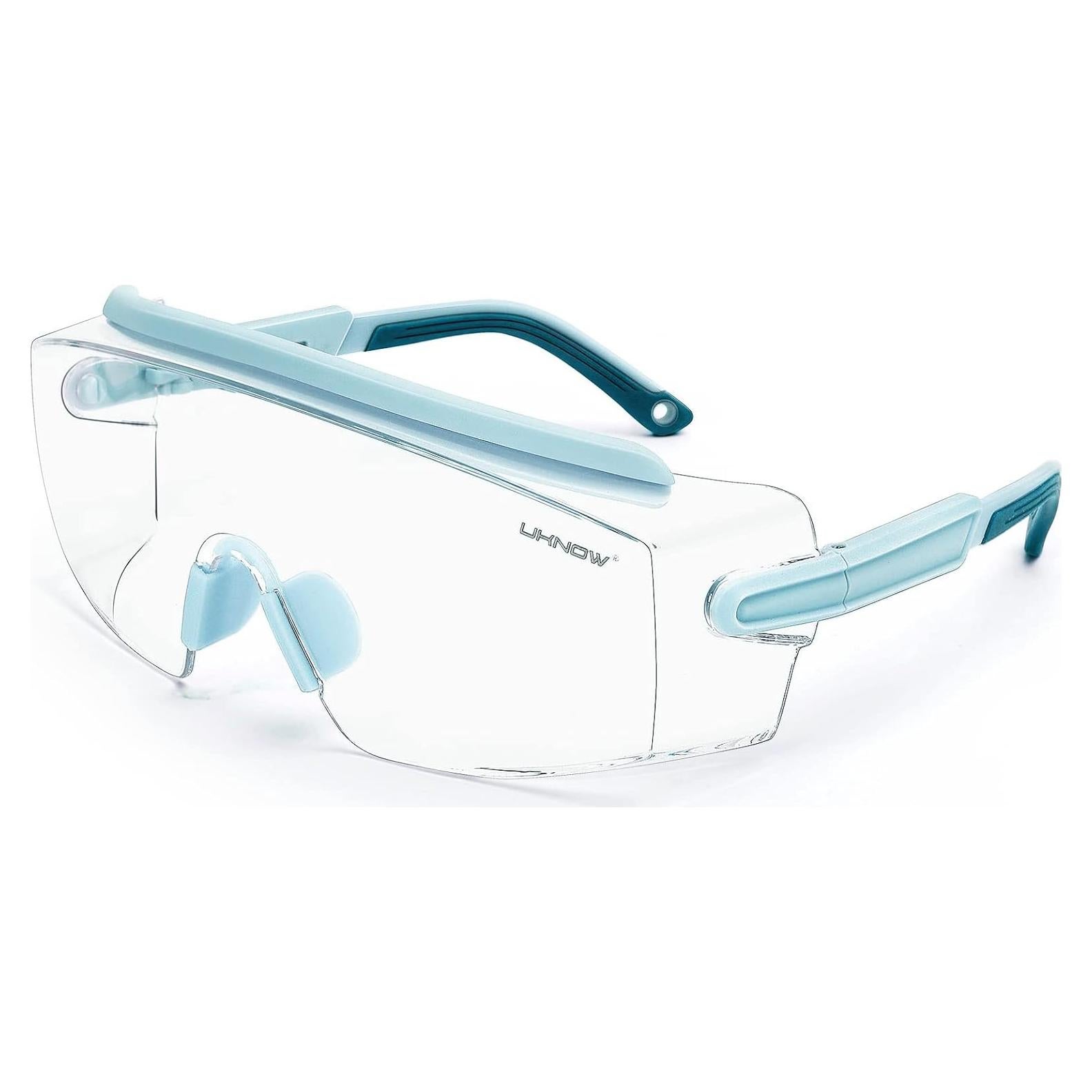 Gafas de Seguridad UKNOW Anti Niebla Envolventes Azul Bebé