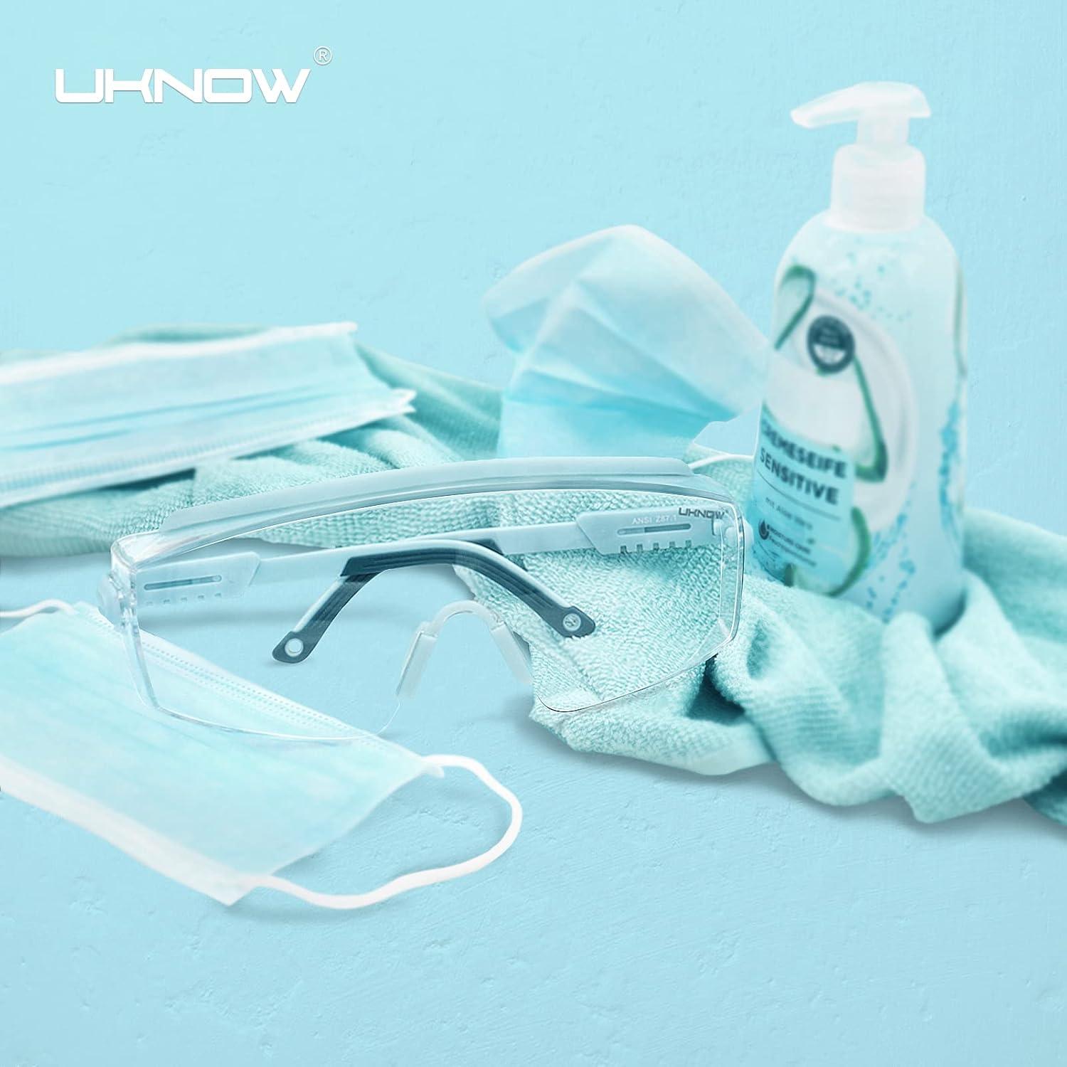 Gafas de Seguridad UKNOW Anti Niebla Envolventes Azul Bebé