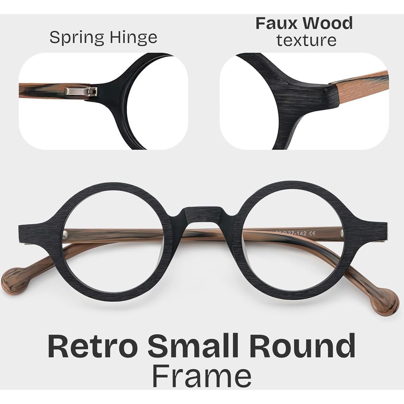 Gafas Redondas Vintage Zeelool FA0176 con Bloqueo Luz Azul