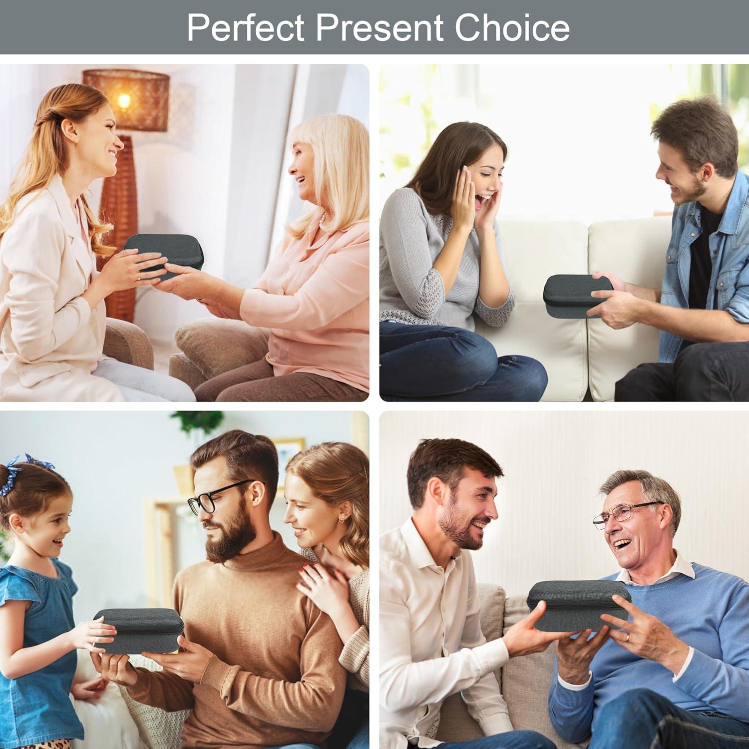 Estuche Organizador de Gafas Bukere Gris Oscuro 3 Compartimentos