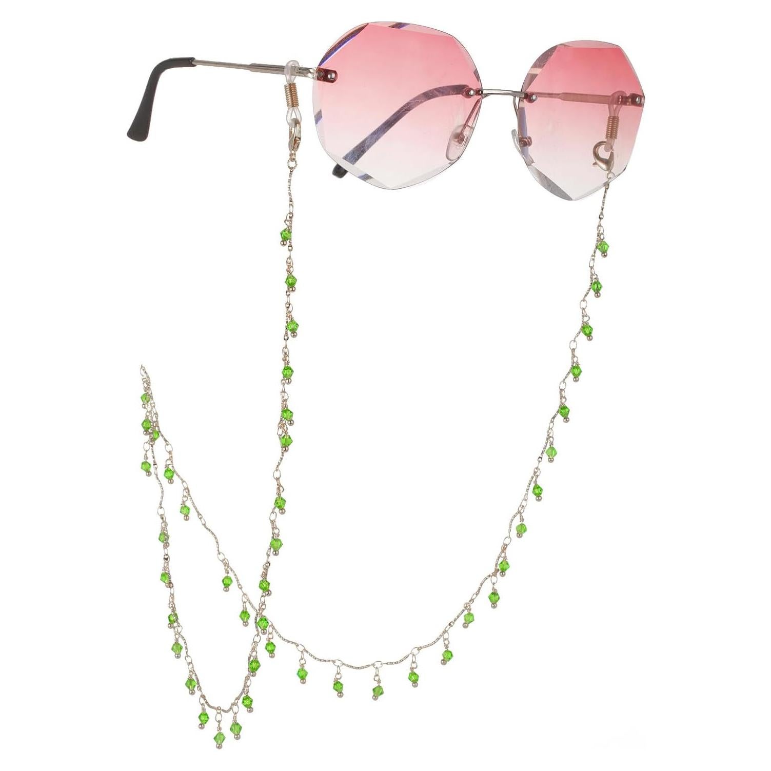 Cadena de Gafas LIKGREAT Verde Plateado 78.74 cm Ajustable