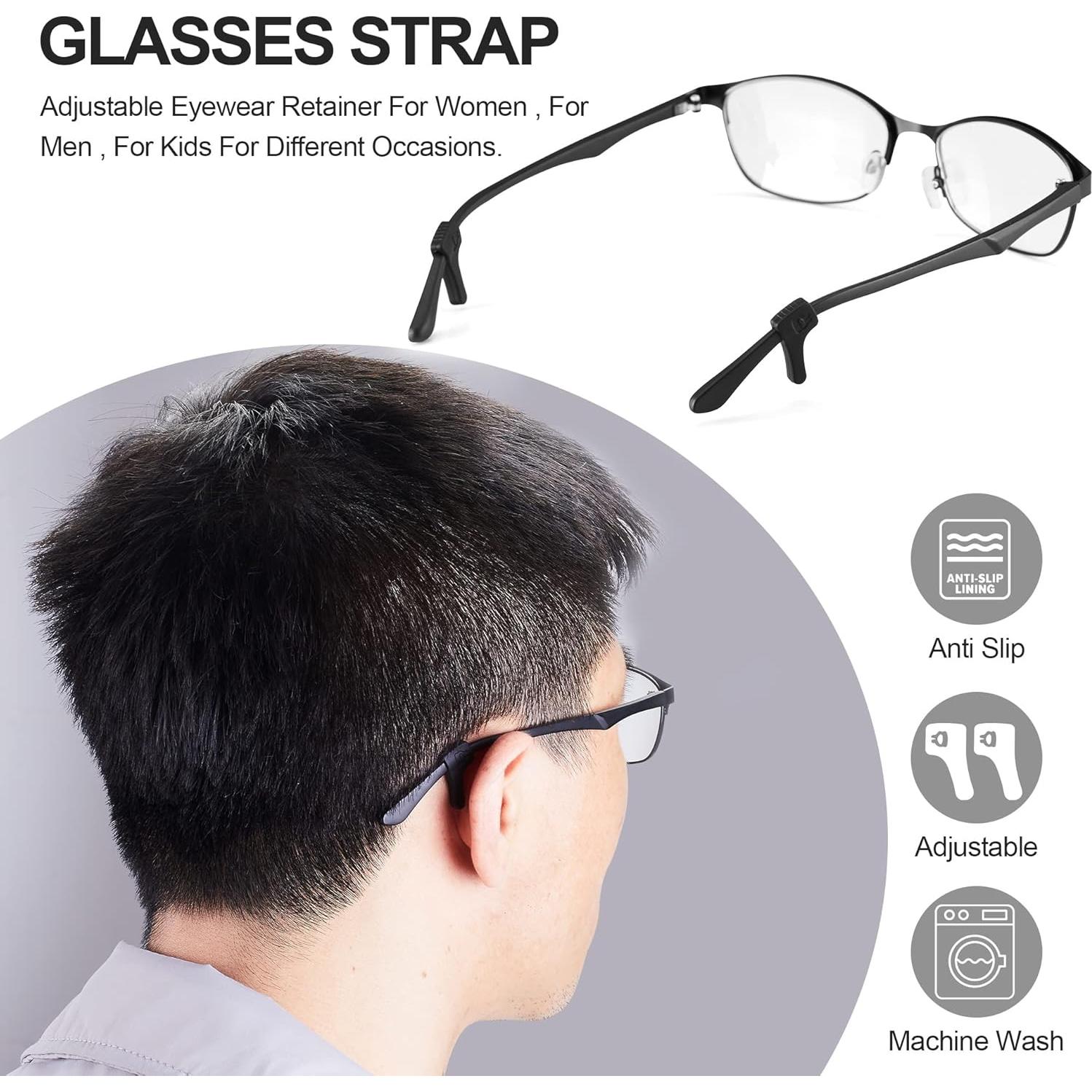 Sujetadores de Gafas Lvvfit Antideslizantes 10 Pares Negro