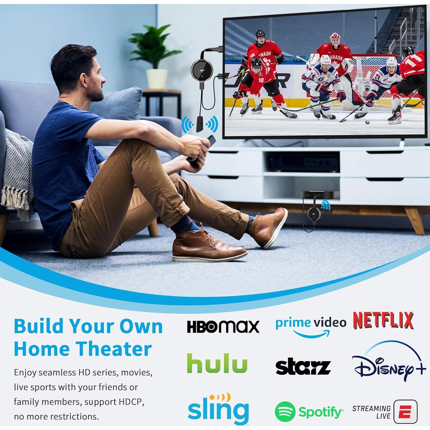 Transmisor y Receptor HDMI Inalámbrico AIMIBO 4K 50m