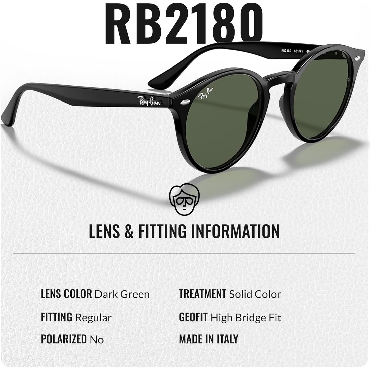 Gafas de Sol Ray-Ban RB2180 Redondas para Hombres y Mujeres