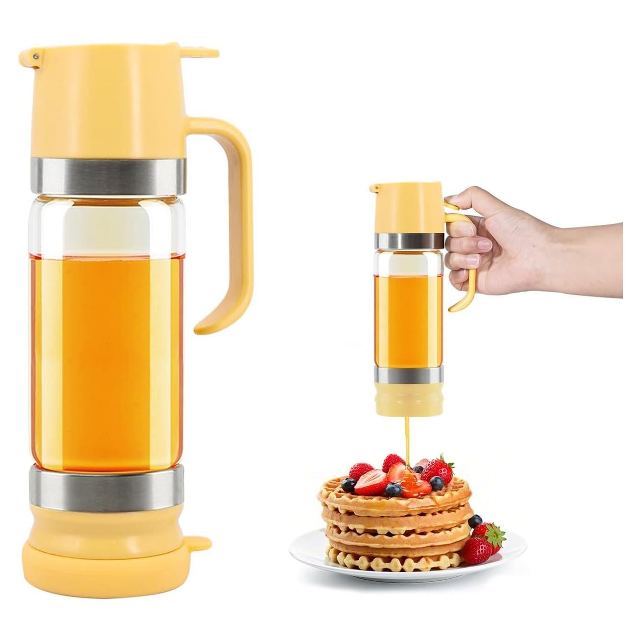 Dispensador de Miel de Vidrio 12oz Sin Goteo - Tarro Elegante