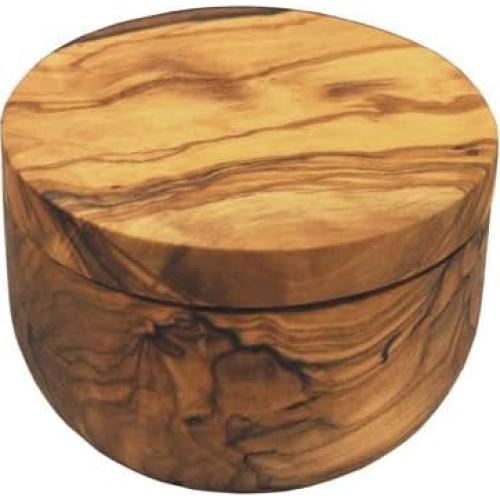 Caja de Sal de Madera de Olivo Naturally Med - 9.5 cm