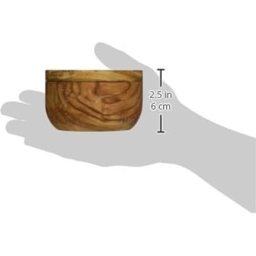 Caja de Sal de Madera de Olivo Naturally Med - 9.5 cm