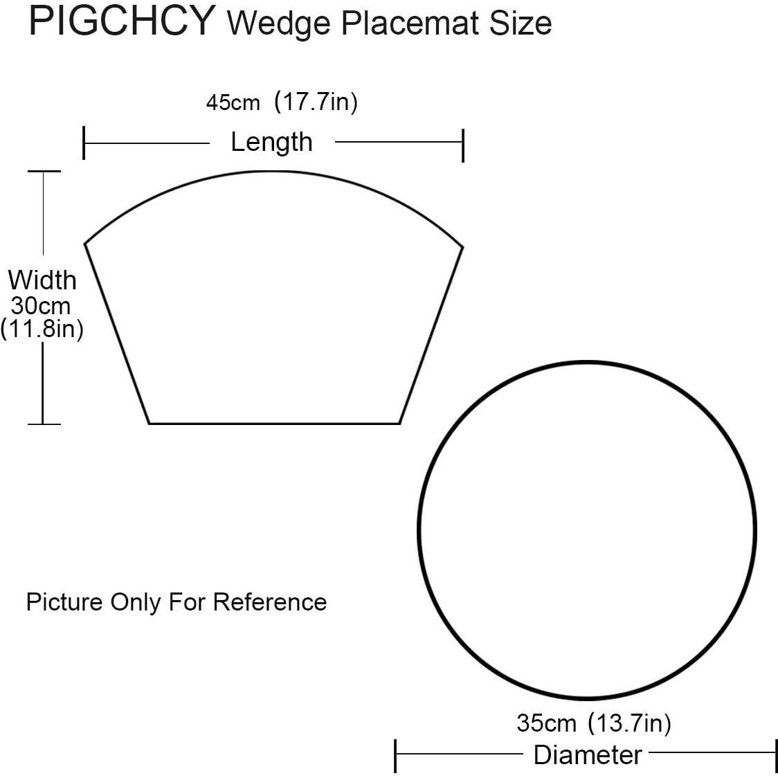 Juego de Manteles Individuales PIGCHCY 7 Piezas Beige Lavables
