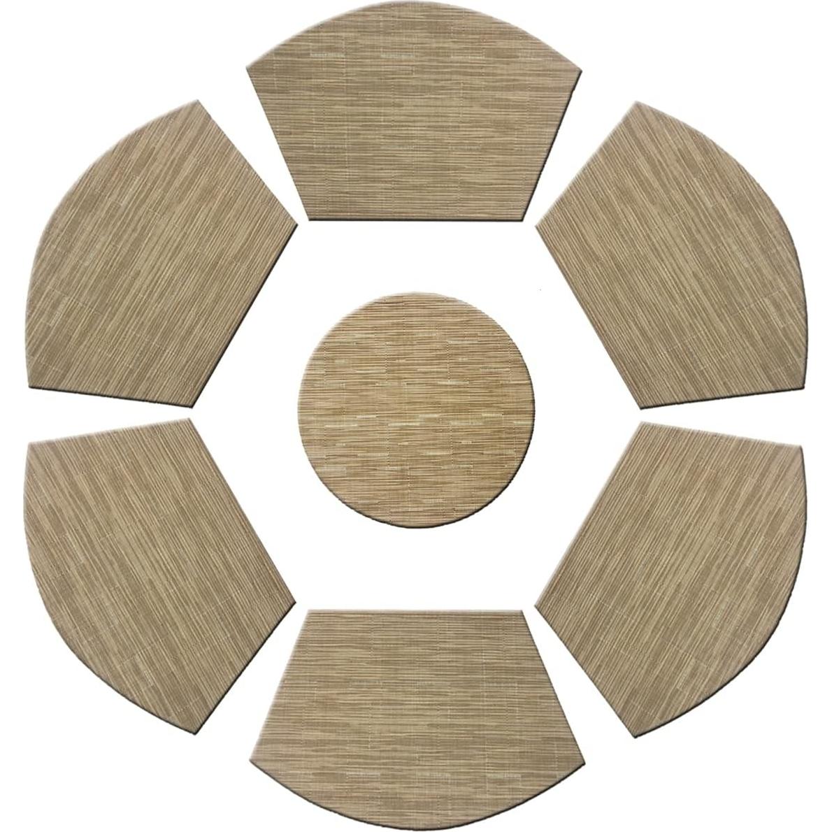 Juego de Manteles Individuales PIGCHCY 7 Piezas Beige Lavables