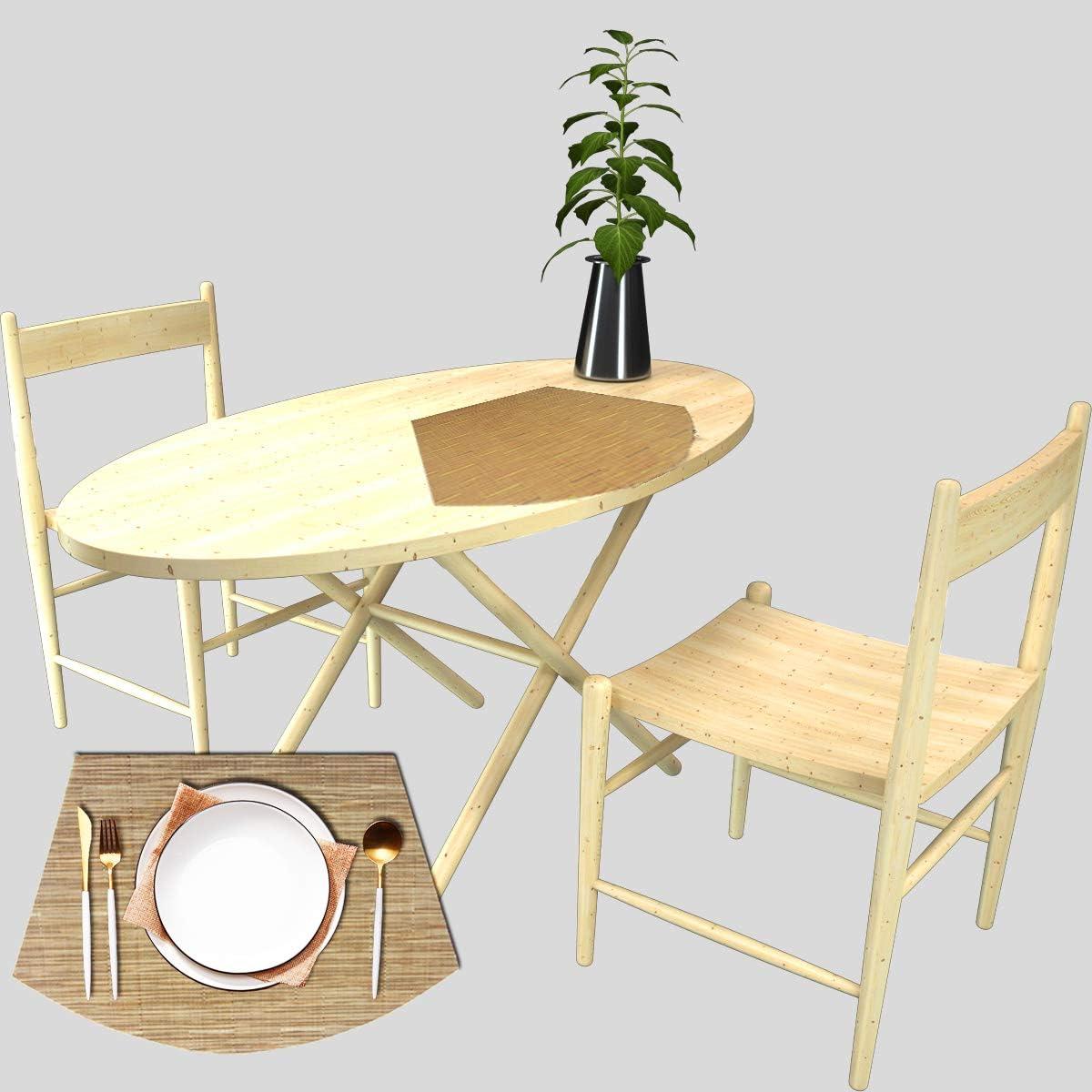 Juego de Manteles Individuales PIGCHCY 7 Piezas Beige Lavables