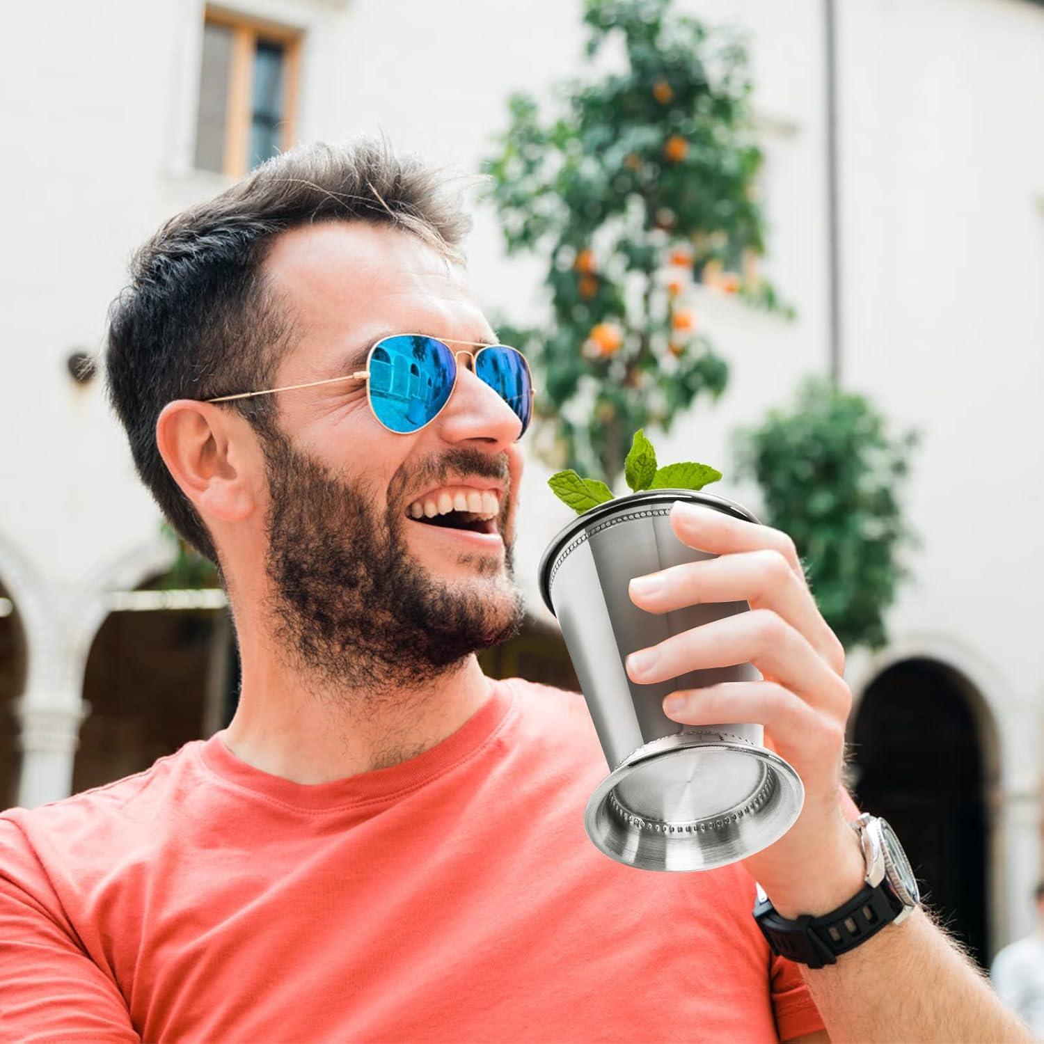 Juego de 2 Copas de Julepe de Menta ZEAYEA Acero Inoxidable 355 ml