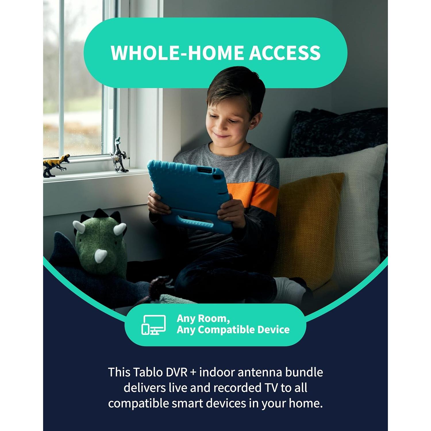 DVR Tablo 4ta Gen + Antena TV 35 km + 50+ Horas Grabación