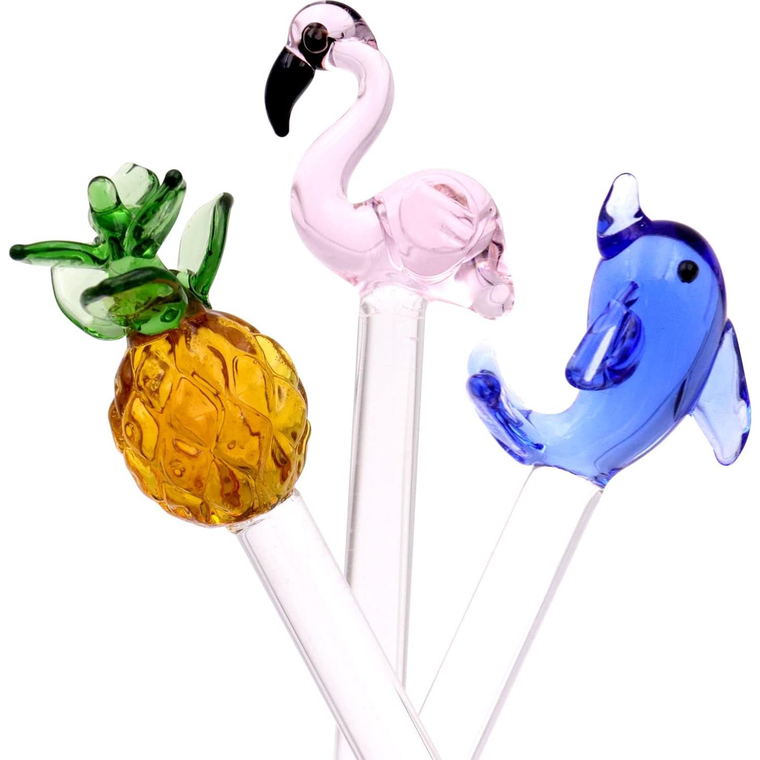 Palillos de Vidrio Reutilizables Vfastime 19cm - 6 Pcs