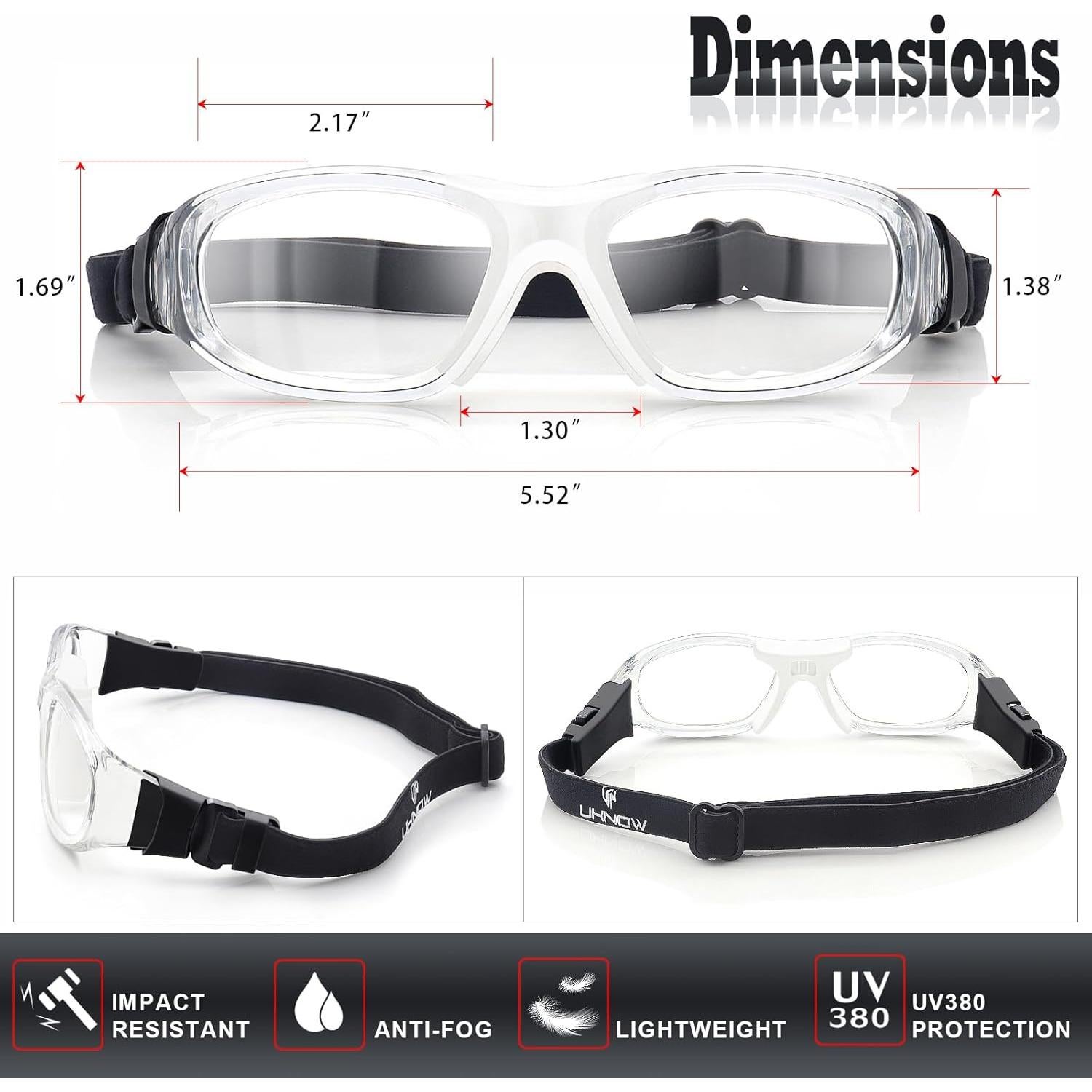 Gafas Deportivas UKNOW Antivaho UV para Baloncesto y Más