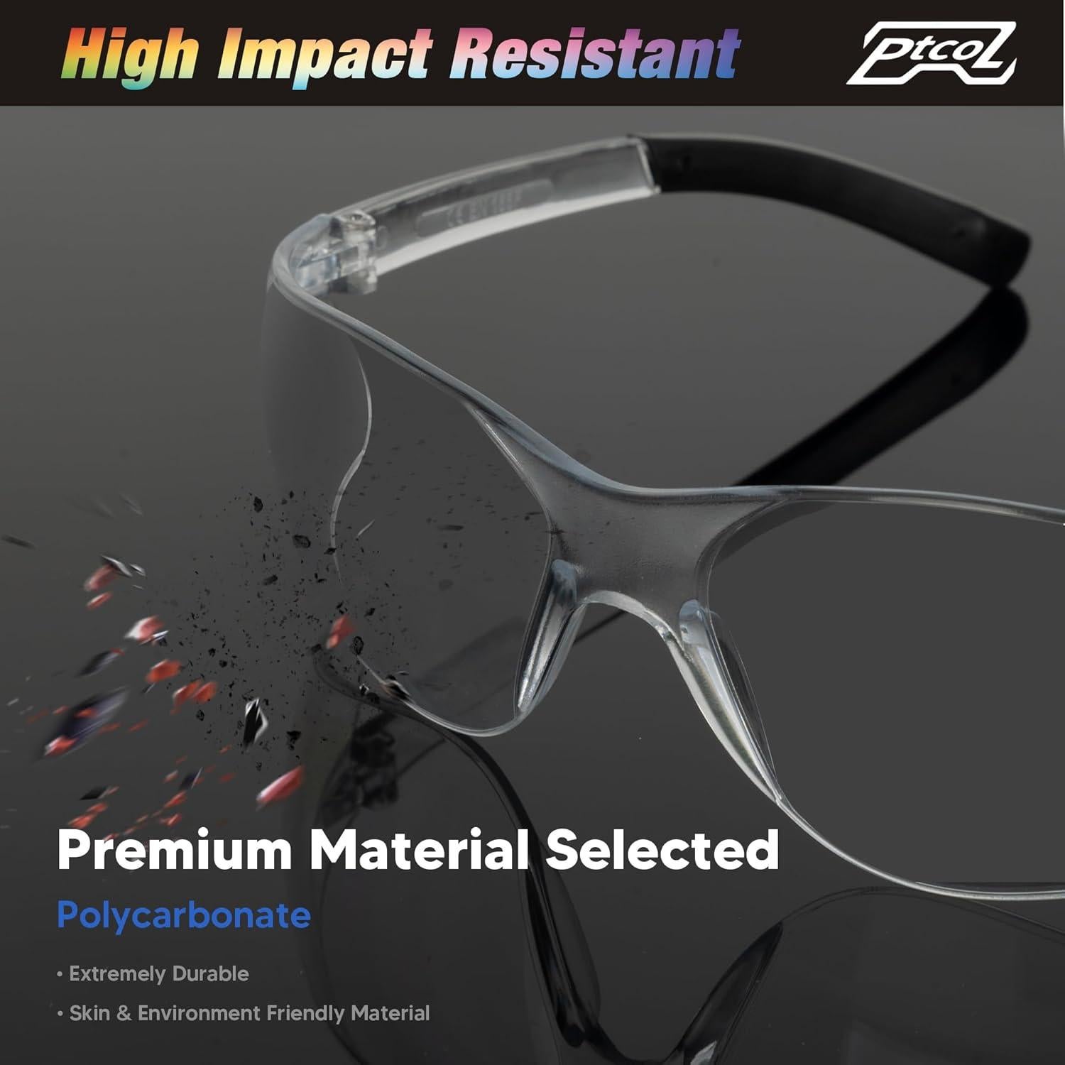 Gafas de Seguridad PTCOL ANSI Z87.1 Policarbonato Claras 24 Unidades