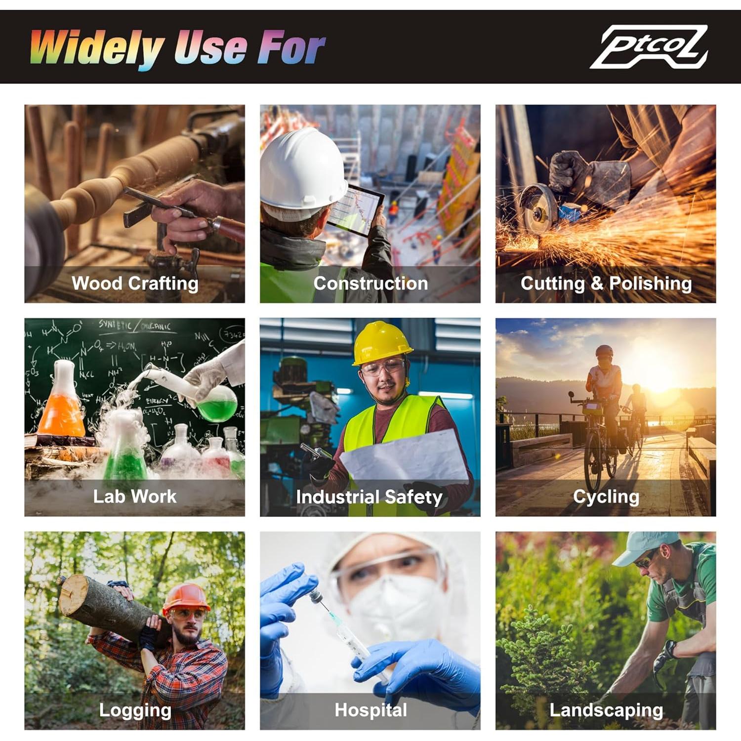 Gafas de Seguridad PTCOL ANSI Z87.1 Policarbonato Claras 24 Unidades