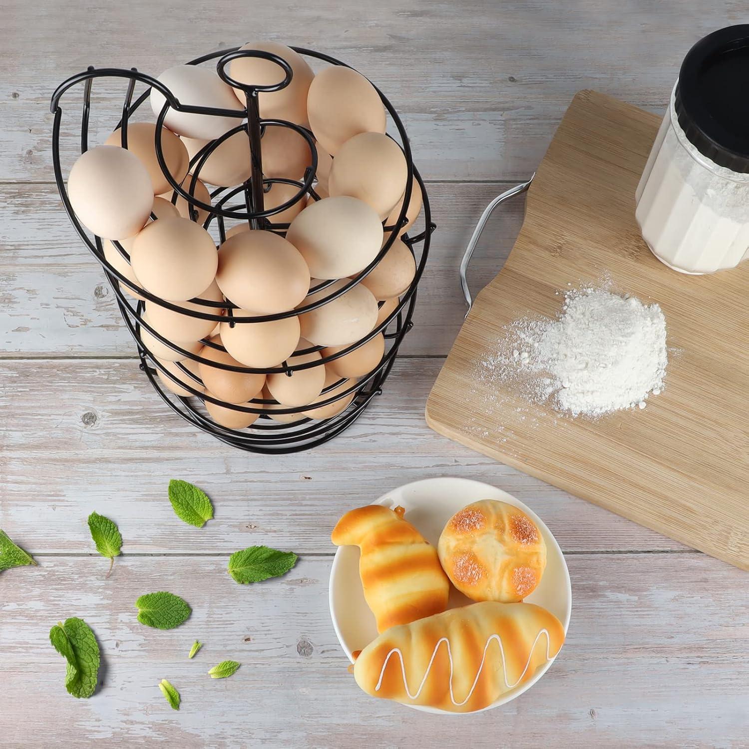 Soporte para Huevos de Metal Negro QUTREY Espiral 35.5cm