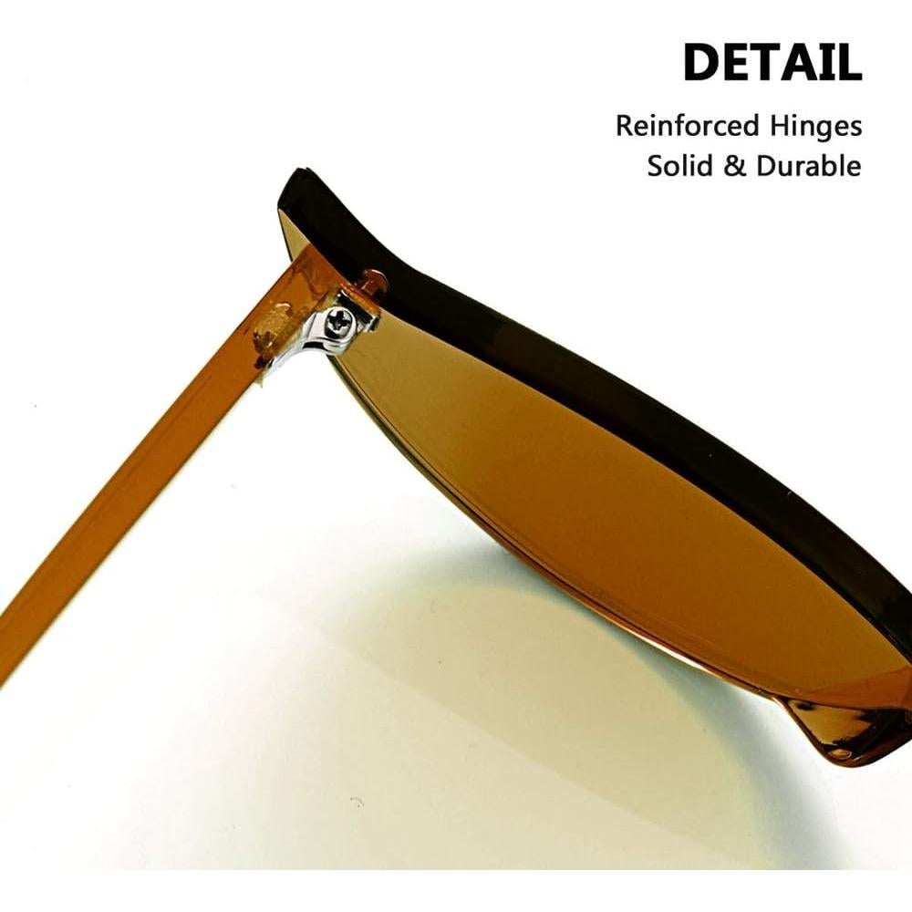 Gafas de sol OLINOWL unisex retro oversized UV400 coloridas