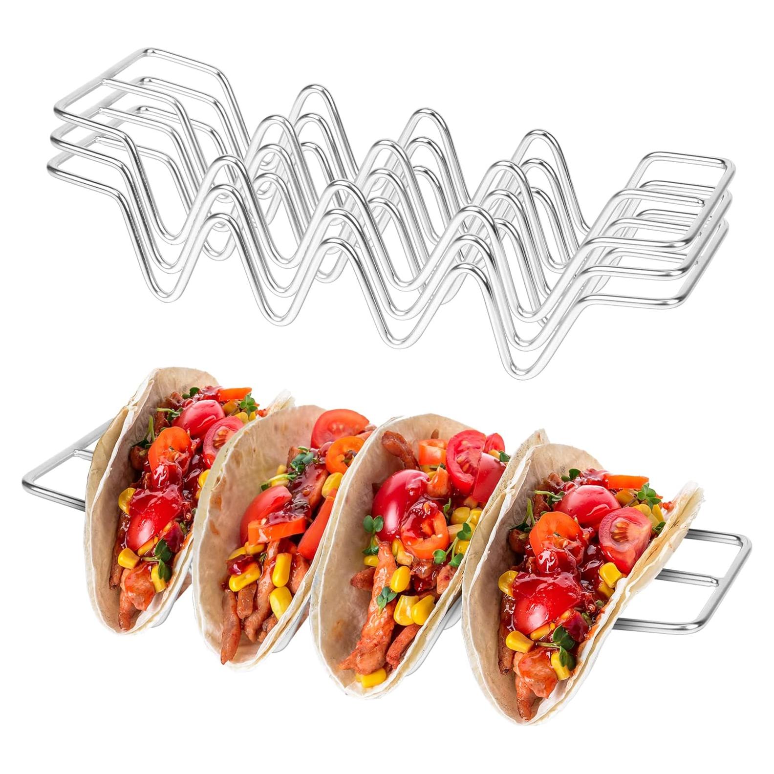 Juego de Soportes para Tacos JIBOLAT - Acero Inoxidable, 3 Piezas