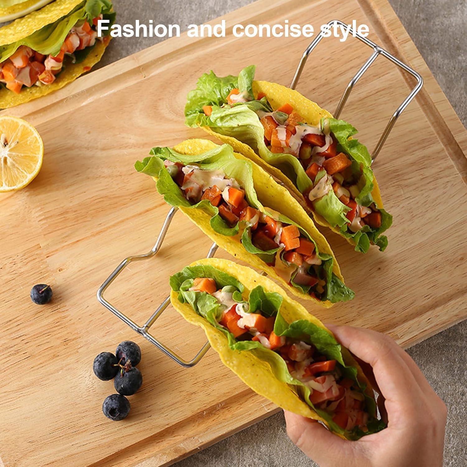 Juego de Soportes para Tacos JIBOLAT - Acero Inoxidable, 3 Piezas