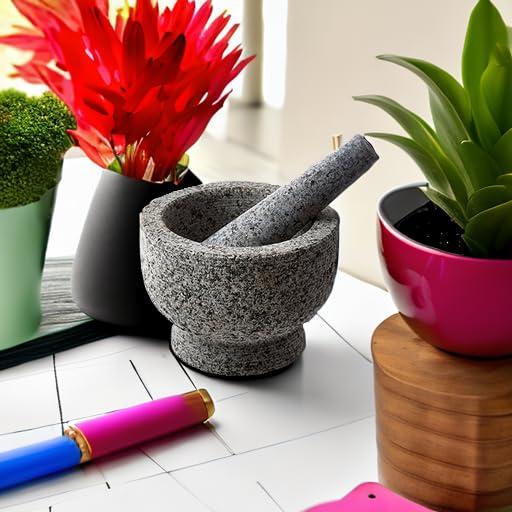 Mortero y Maja de Granito Kota Japón 15.24 cm para Especias