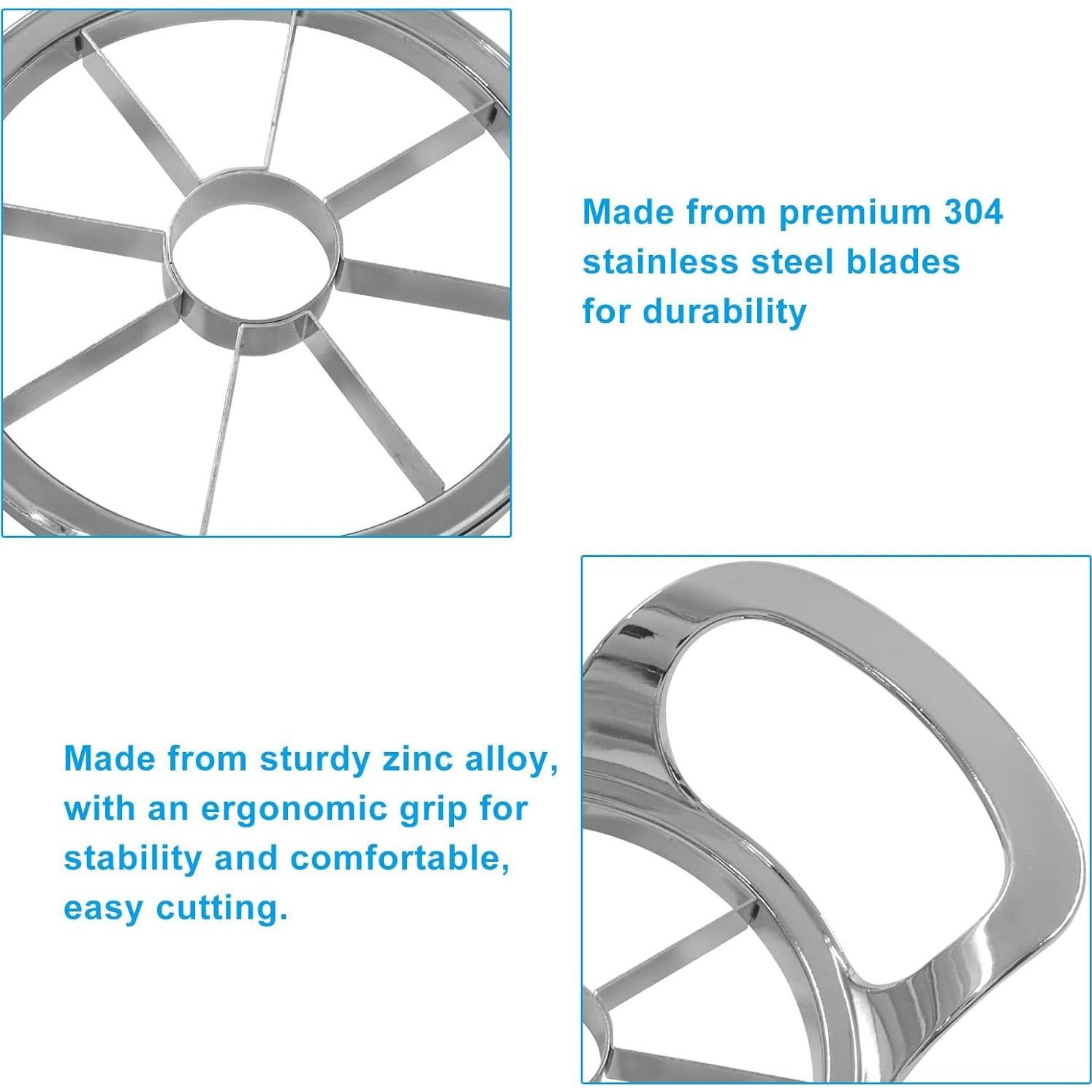 Cortador de Manzanas VDAMZVO 8 Cuchillas Acero Inoxidable 17x10.5cm