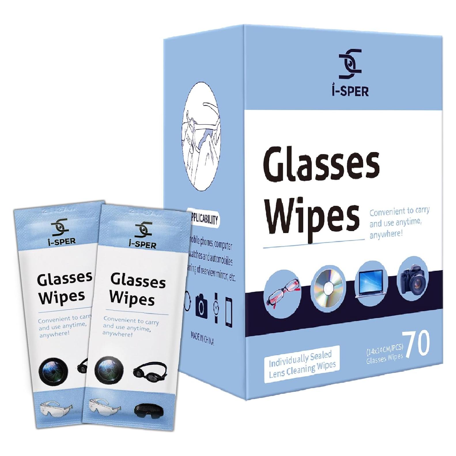 Toallitas de Limpieza I-sper 70 Piezas para Gafas