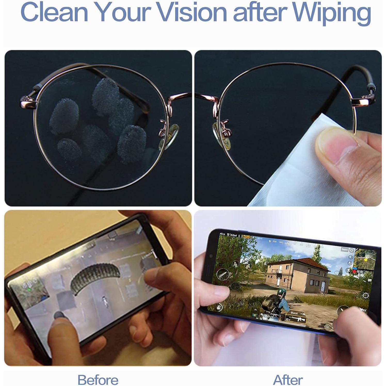 Toallitas de Limpieza I-sper 250PCS para Gafas y Pantallas