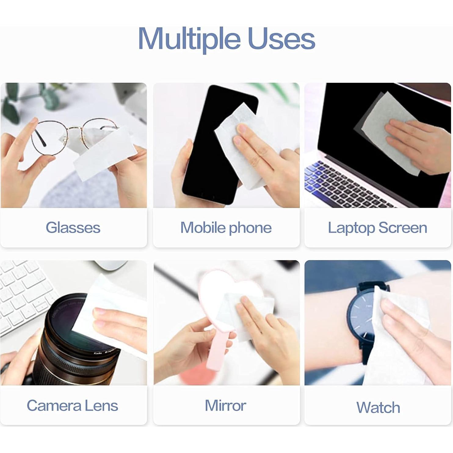 Toallitas de Limpieza I-sper 250PCS para Gafas y Pantallas