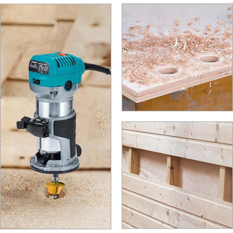 Router Compacto Anesty A508B1 710W con 15 Bits y Base Fija