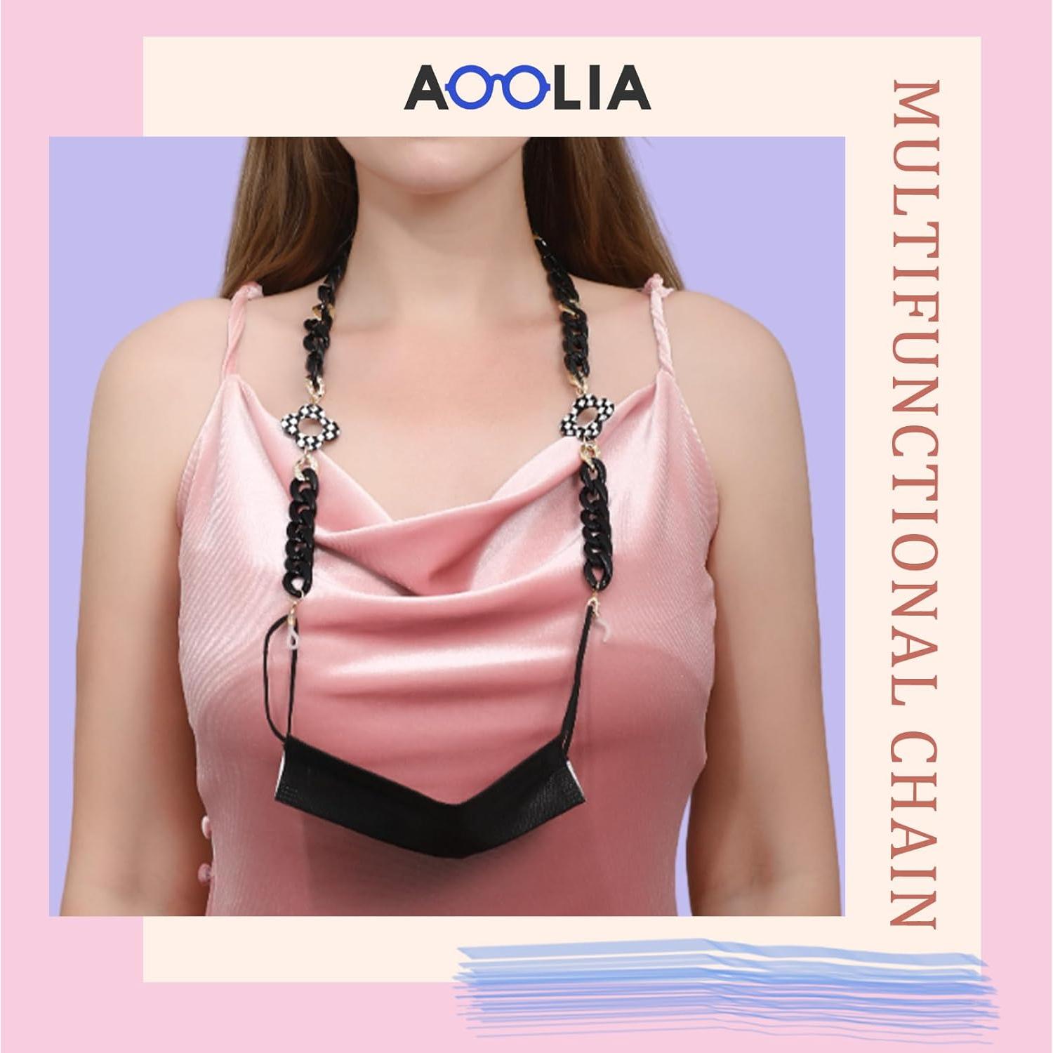 Cadena de Gafas Acrílicas Unisex GC10002-C1 Soporte Ajustable