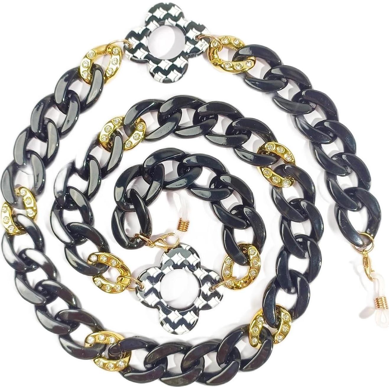 Cadena de Gafas Acrílicas Unisex GC10002-C1 Soporte Ajustable