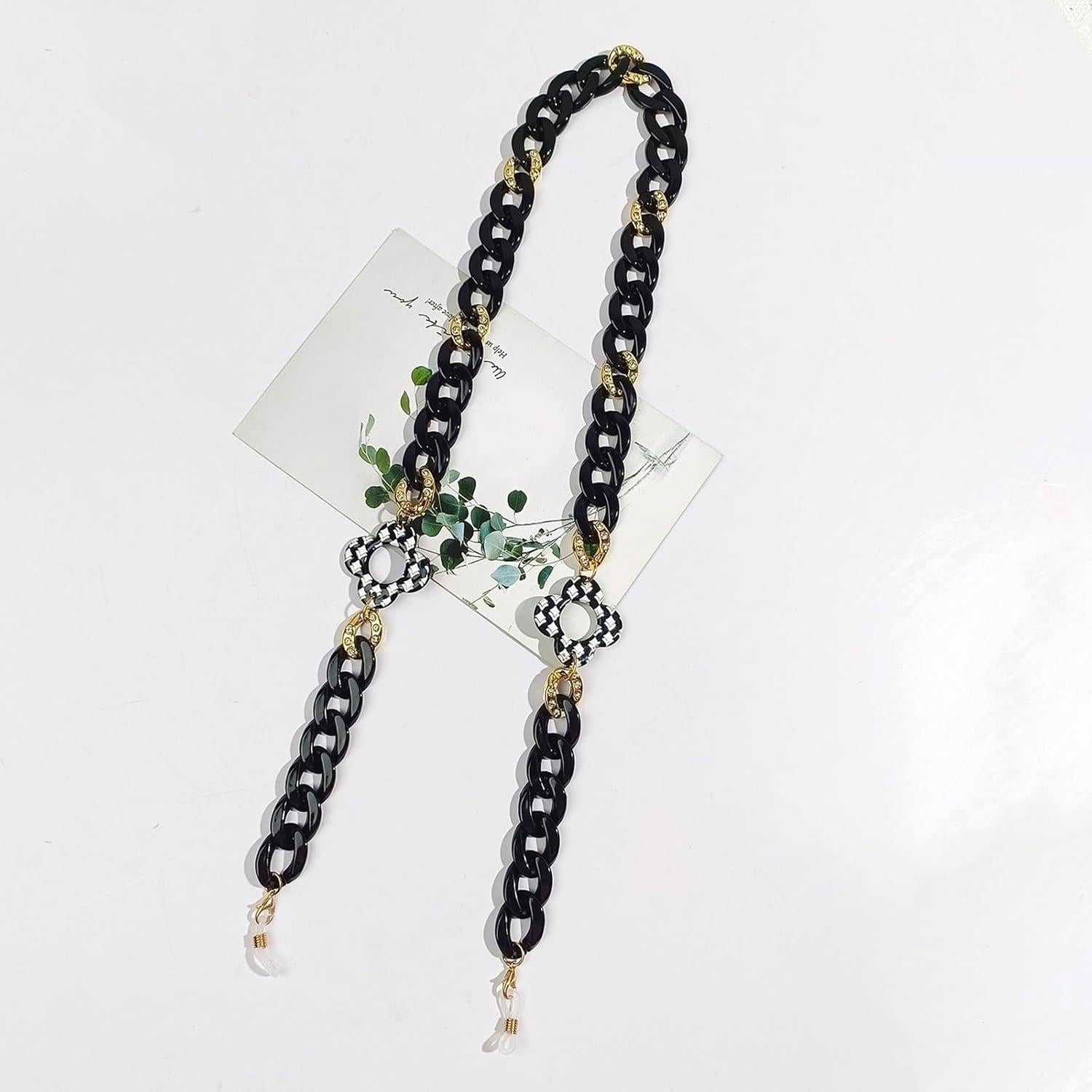 Cadena de Gafas Acrílicas Unisex GC10002-C1 Soporte Ajustable