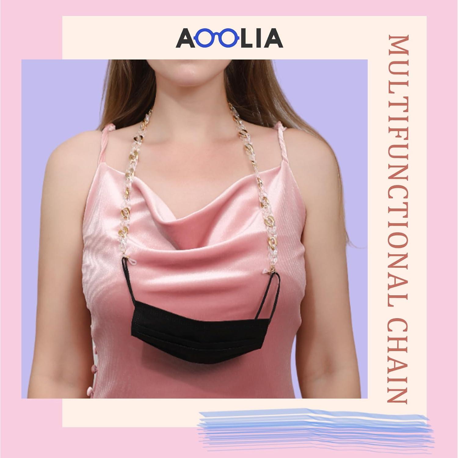 Cadena para Gafas y Máscara Unisex GC10002-C1 Blanco-Dorado