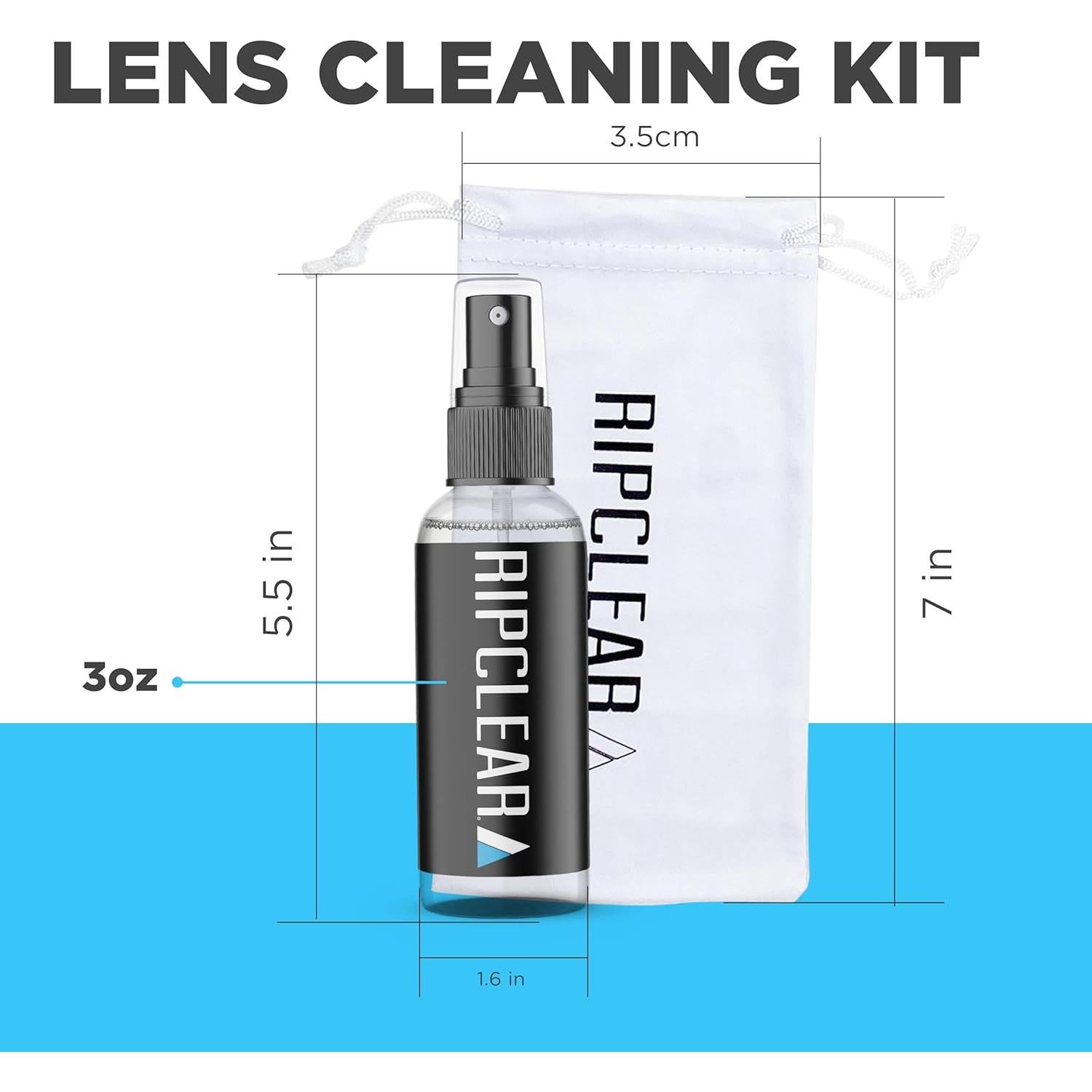 Kit de limpieza RIPCLEAR para gafas de sol con microfibra