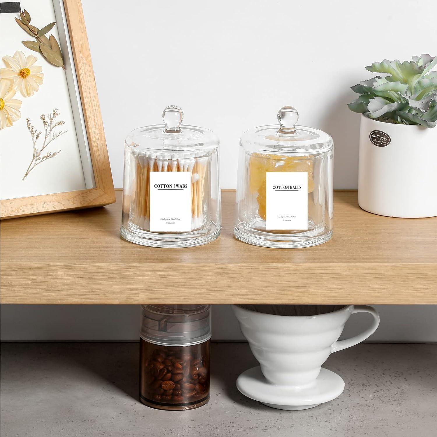 Soporte para Qtip de Vidrio Rejomiik - 2 Pack Organizador Baño