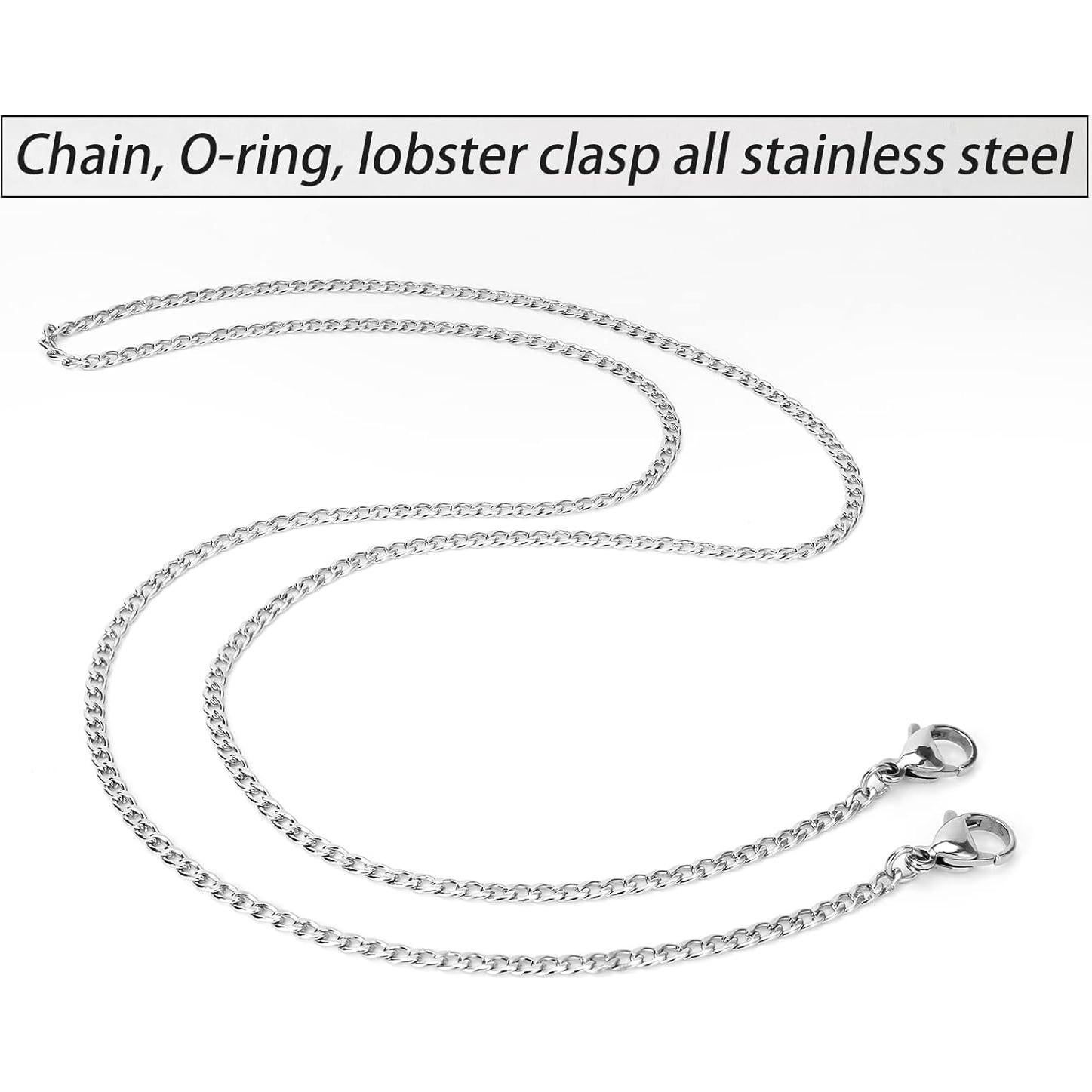 Cadena de Gafas de Acero Inoxidable Plateado 75 cm