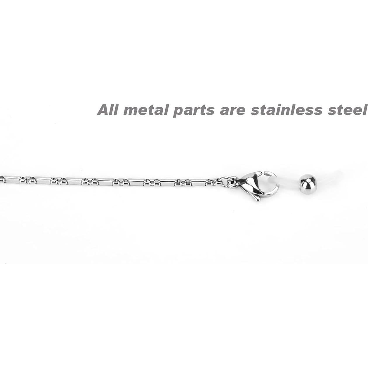 Cadena de Gafas de Acero Inoxidable Hecha a Mano 74.93 cm