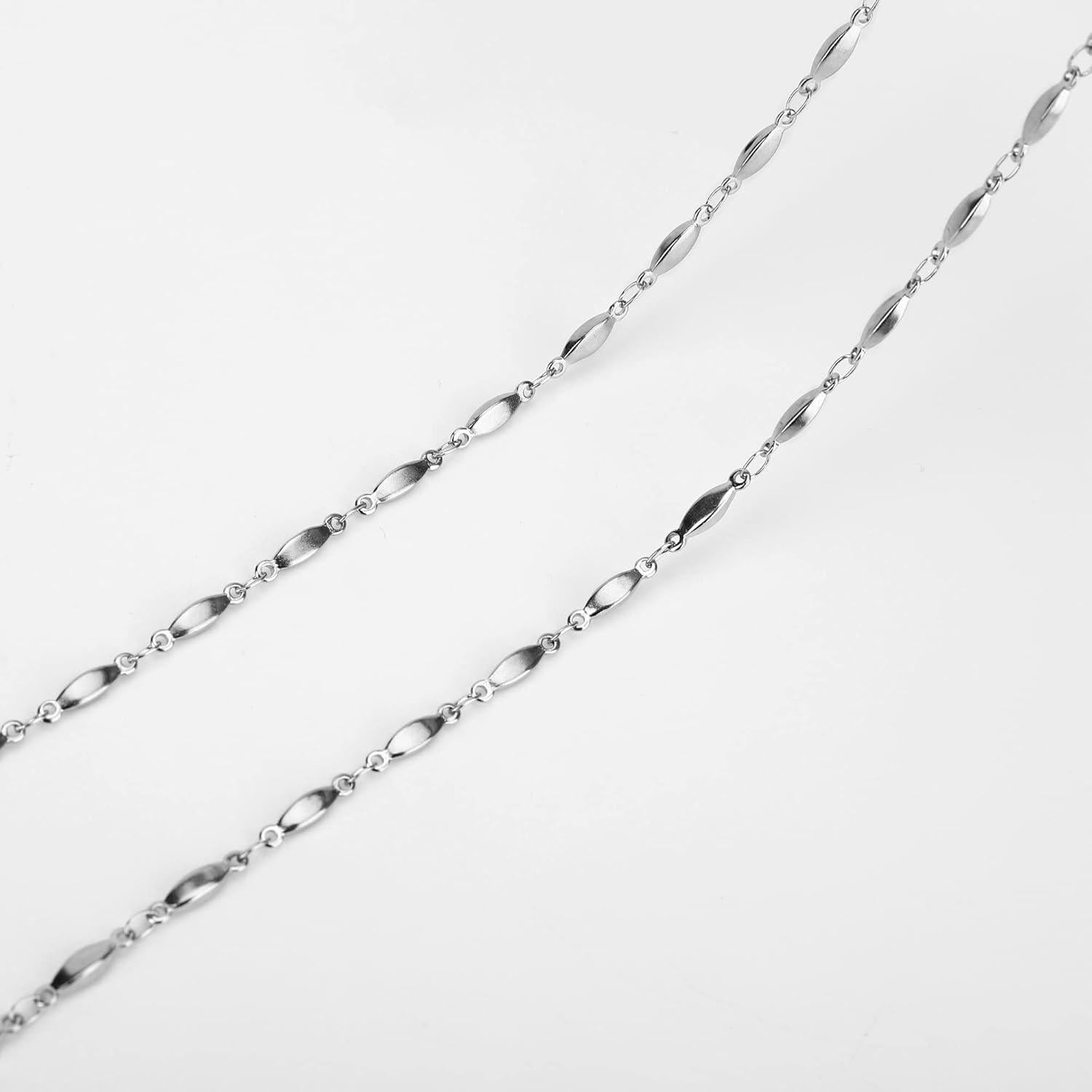 Cadena de Gafas Acero Inoxidable Hecha a Mano 75 cm