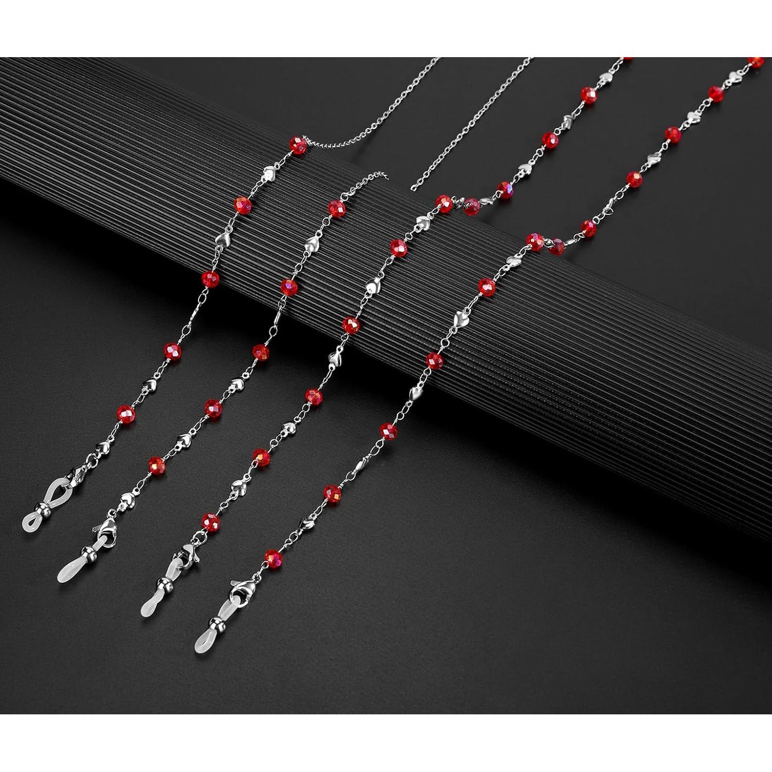 Cadena de Gafas Acero Inoxidable Hecha a Mano 74.93 cm