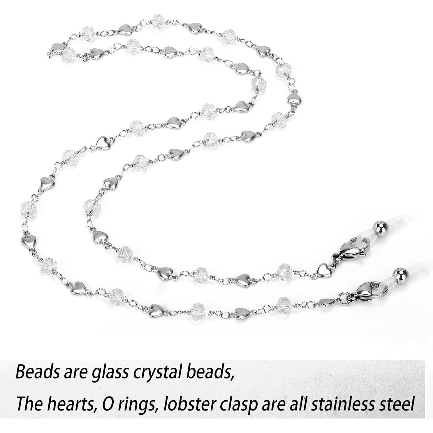 Cadena de Gafas de Acero Inoxidable Hecha a Mano 75 cm