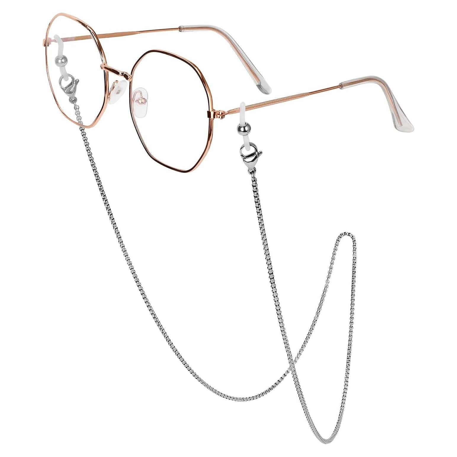 Cadena de Gafas Acero Inoxidable Plateado 74.93 cm