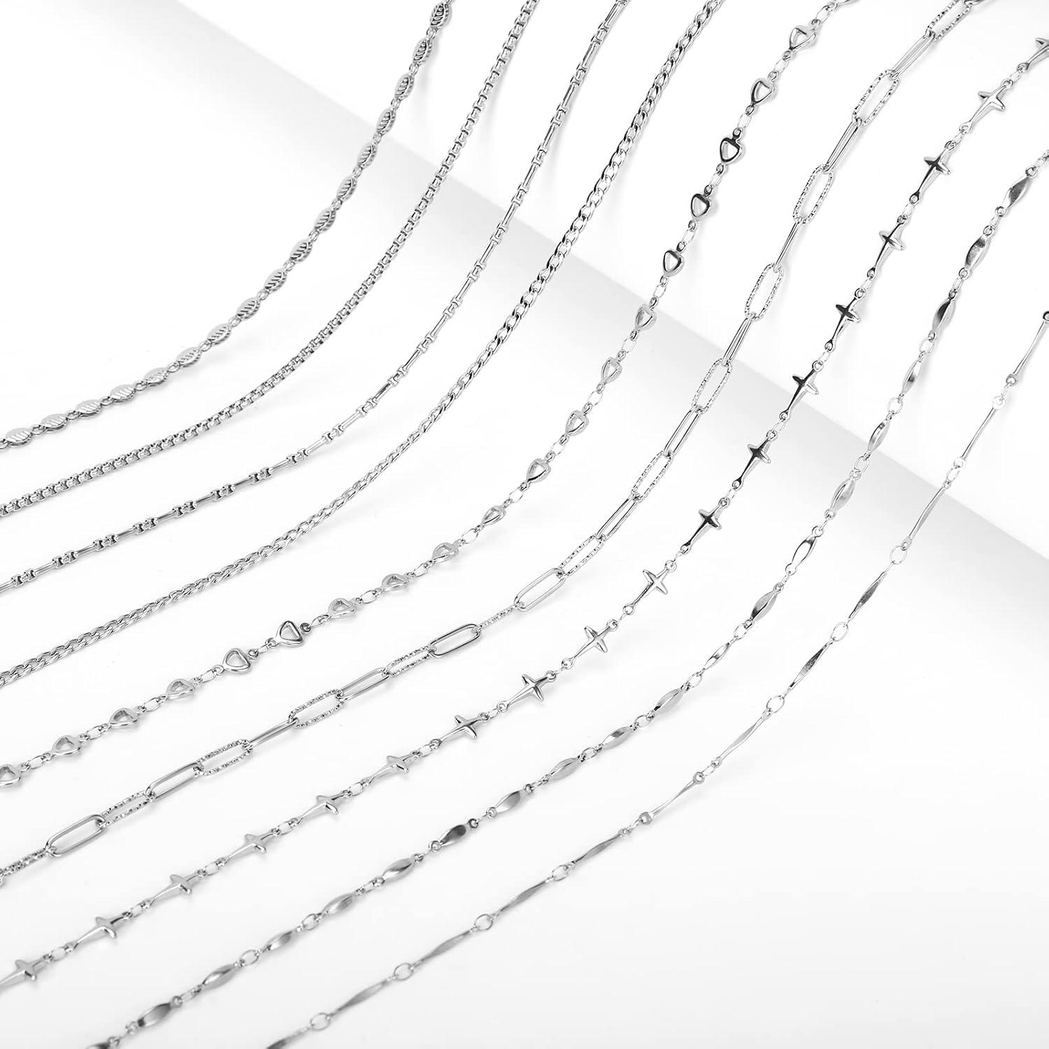 Cadena de Gafas Acero Inoxidable EY-23-12 74.93 cm Perlas