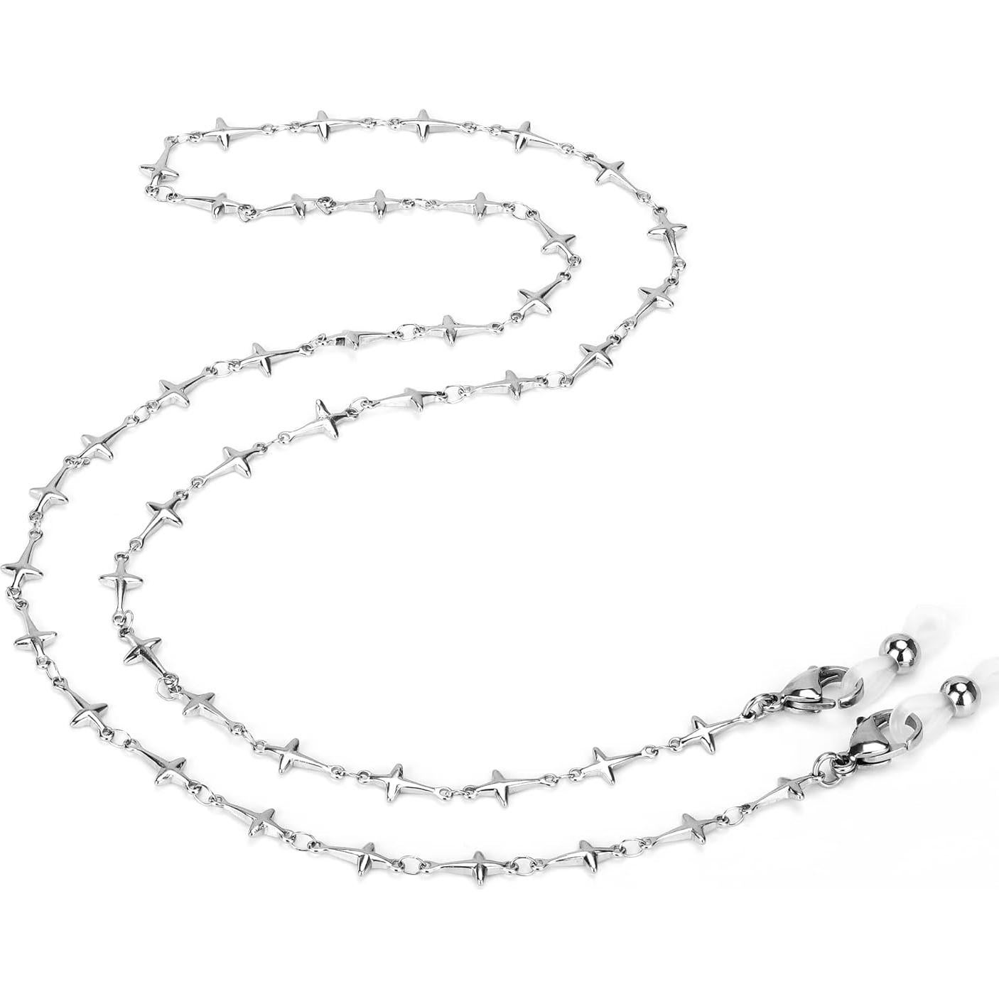 Cadena de Gafas de Acero Inoxidable Hecha a Mano 75 cm