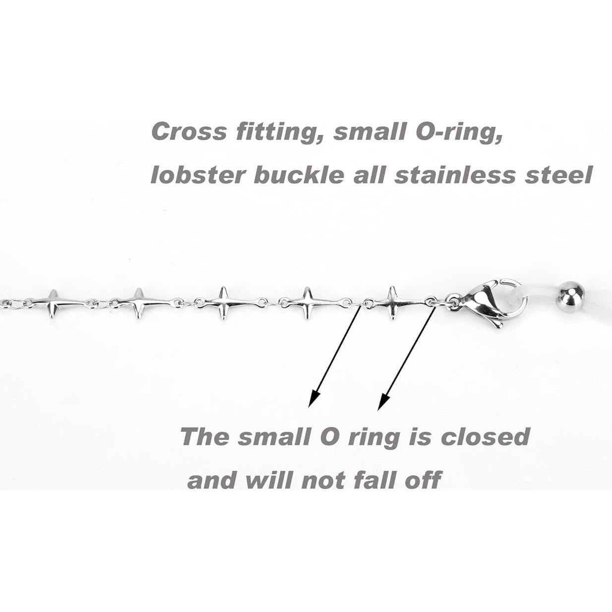 Cadena de Gafas de Acero Inoxidable Hecha a Mano 75 cm