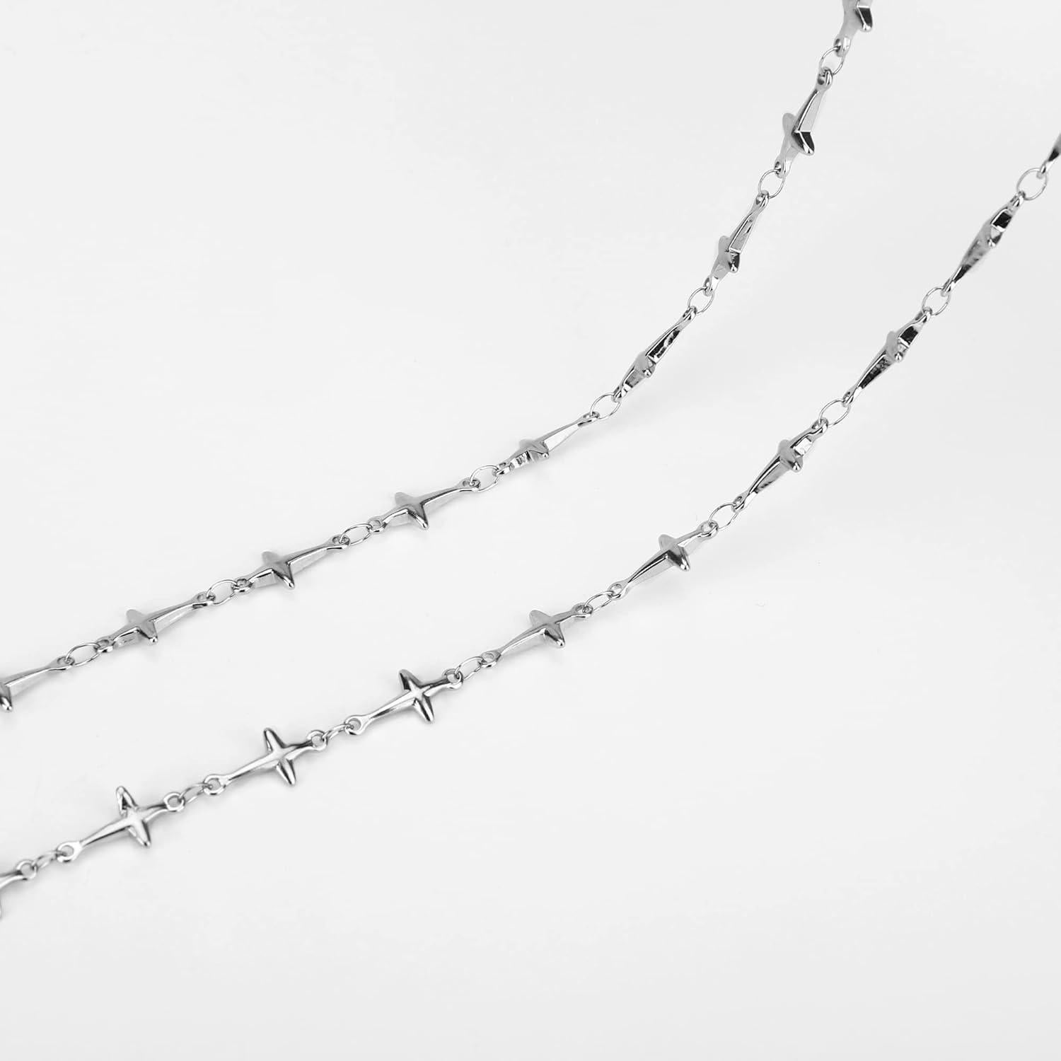 Cadena de Gafas de Acero Inoxidable Hecha a Mano 75 cm