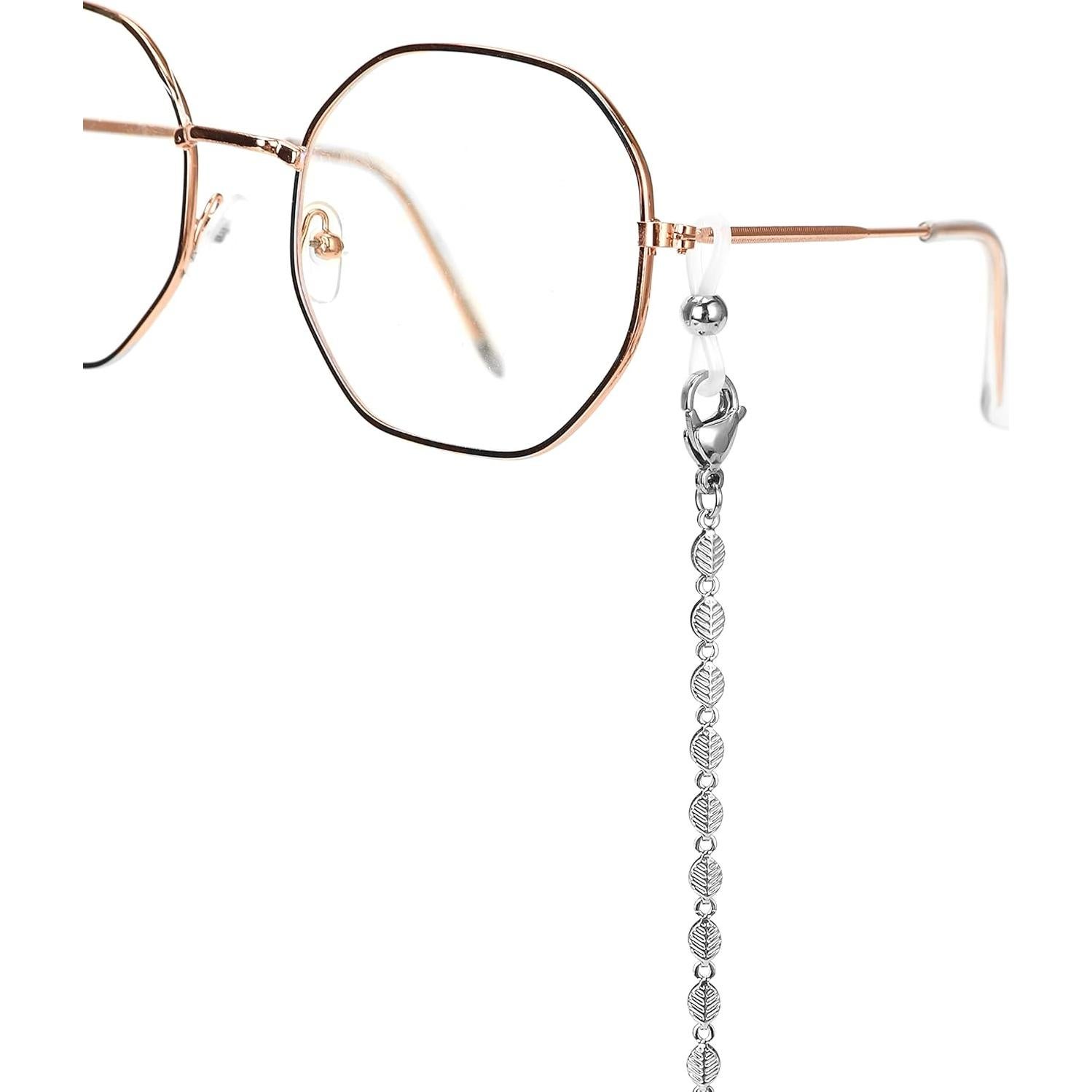 Cadena de Gafas Acero Inoxidable EY-23-12 con Perlas Cristal